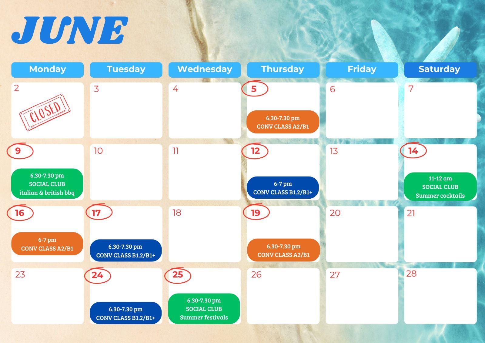 Calendario june